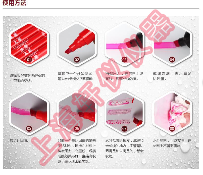 各種材料表面張力測試 各種材料表面張力測試